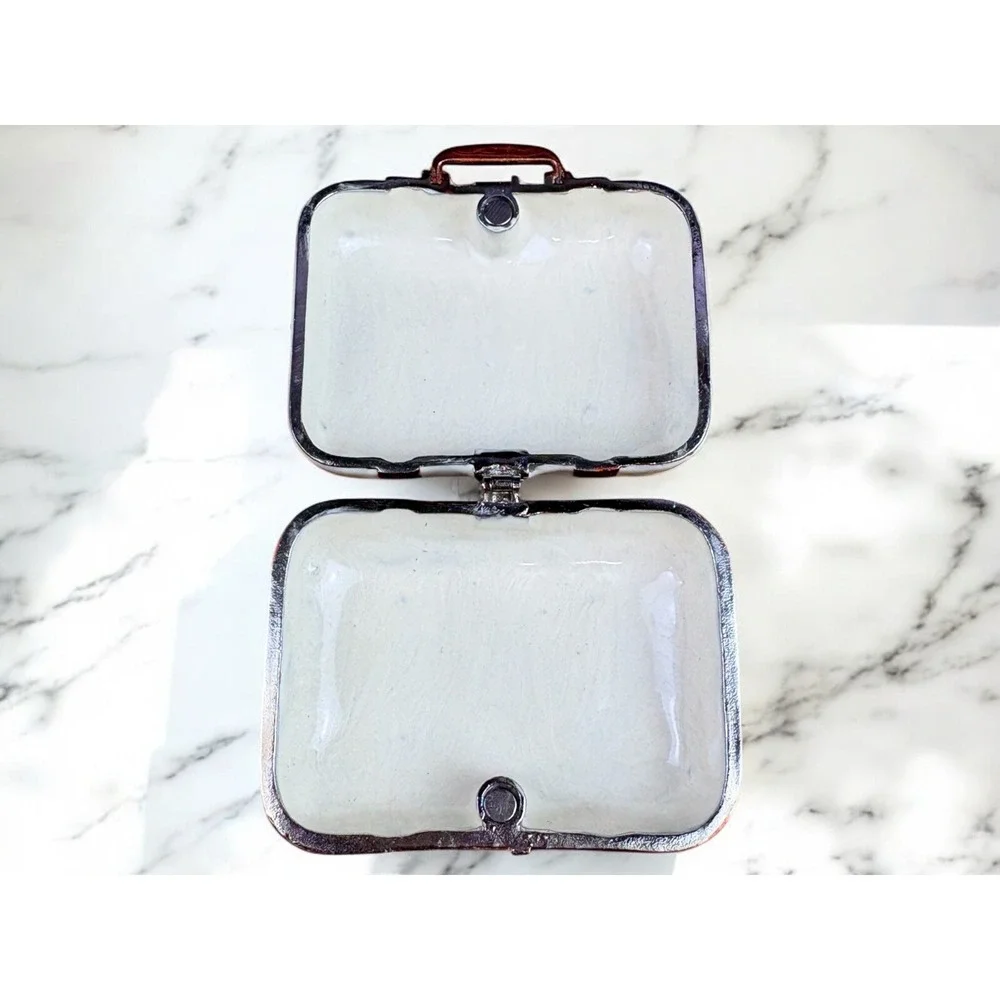 Bejeweled Vintage Inspired Suitcase/Trinket Box Magnetic Clasp Jewelry 2
